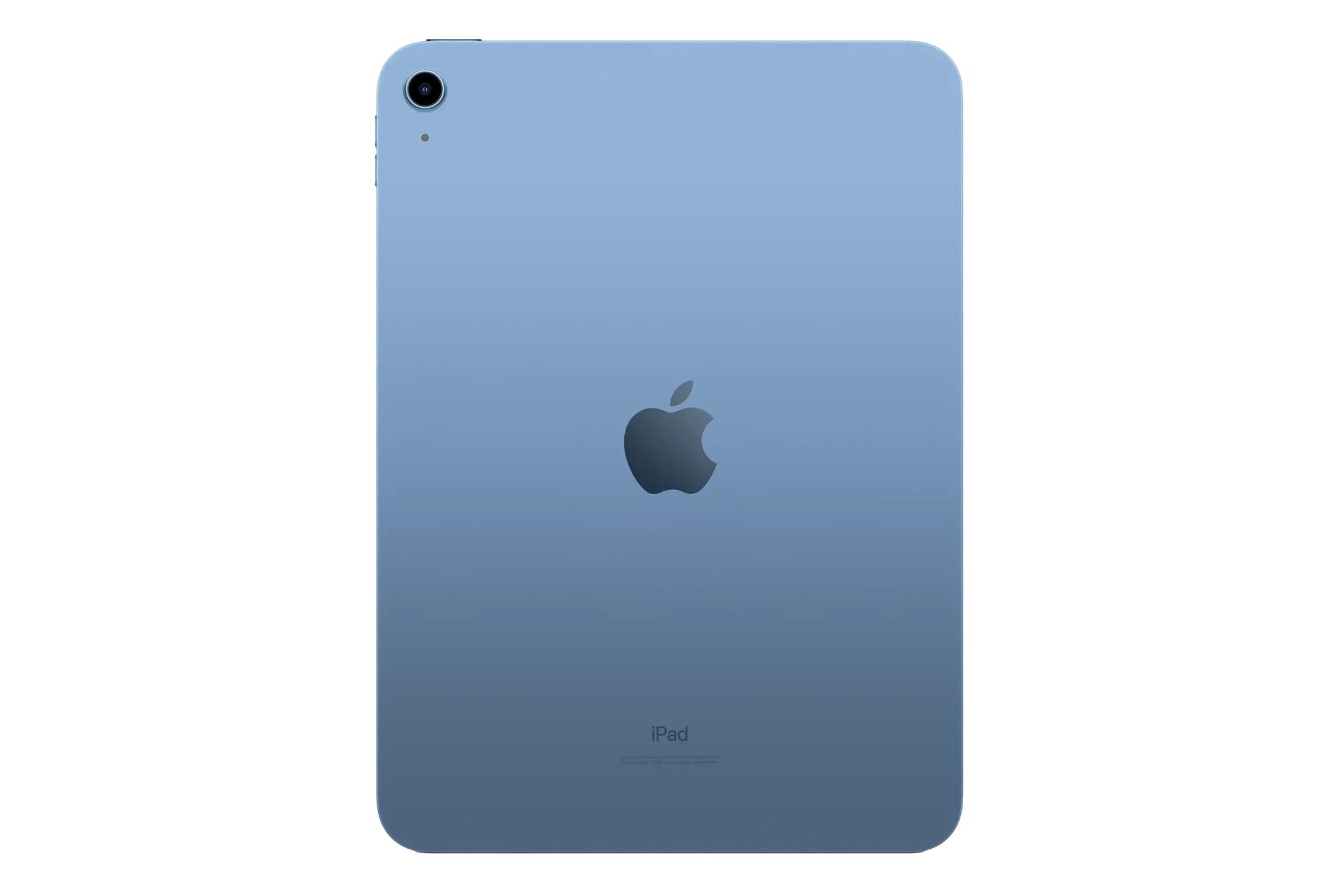 نمای پنل پشت تبلت آیپد 10.9 اپل نسخه 2022 / Apple iPad 10.9 2022 با نمایش دوربین و لوگو رنگ آبی